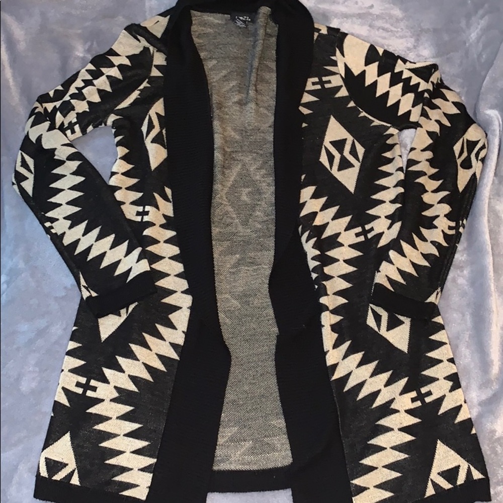 Tribal print cardigan